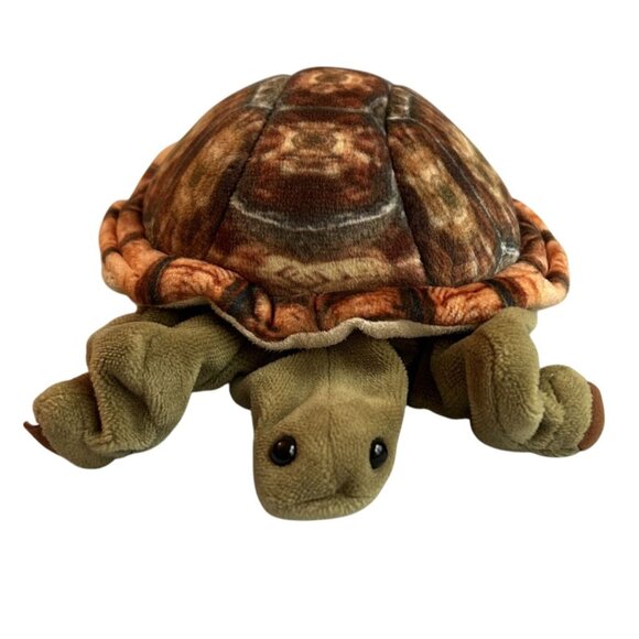Folkmanis Tortoise Finger Puppet Plush 5" Realistic Pattern & Movable Legs - Picture 1 of 5